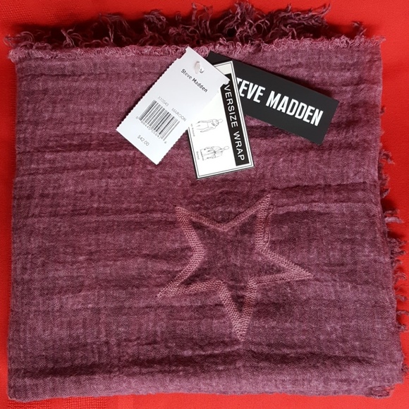 STEVE MADDEN STAR SCARF OVERSIZED WRAP SCARVE - Picture 2 of 4